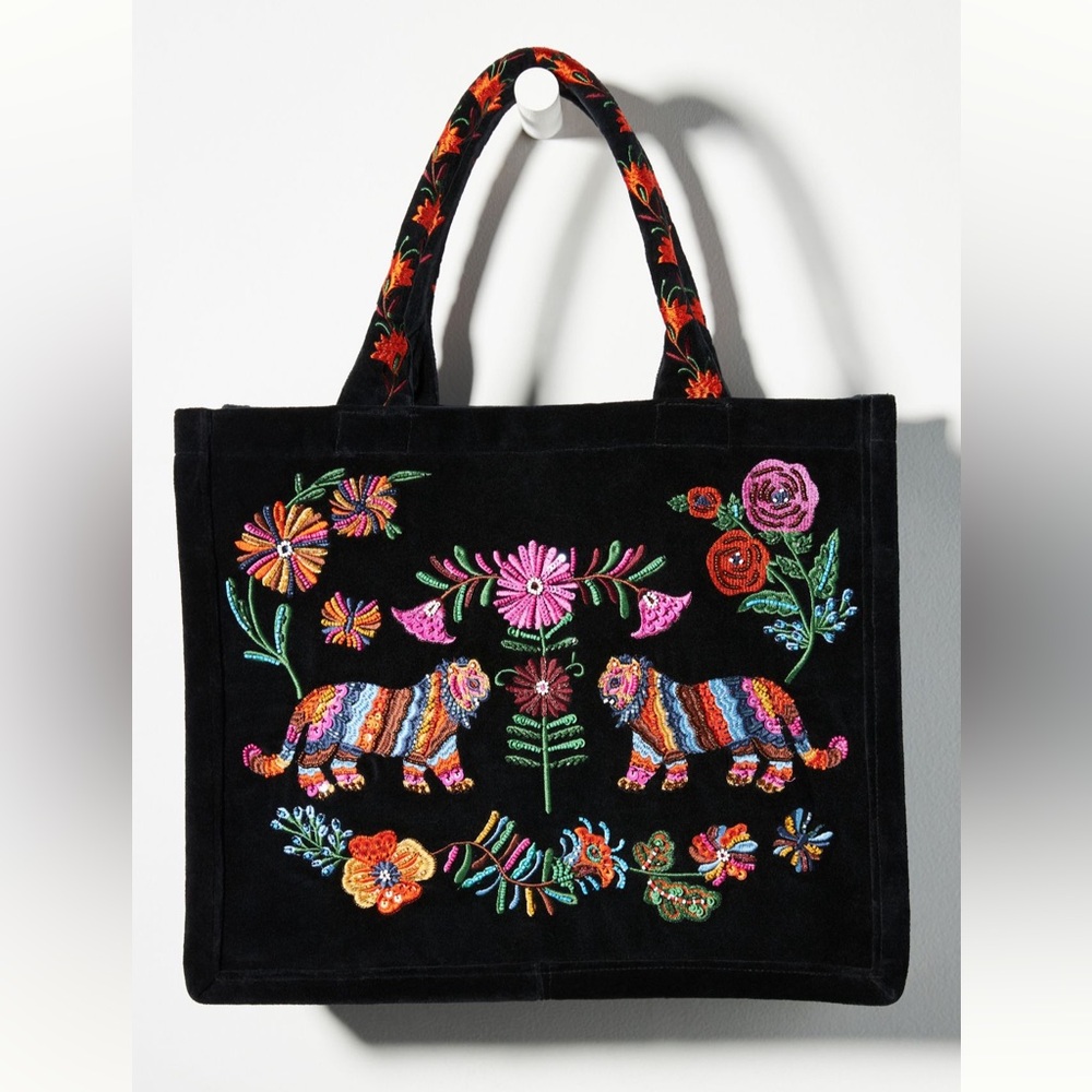 NWT Corinne Lent for Anthropologie Embellished Tote